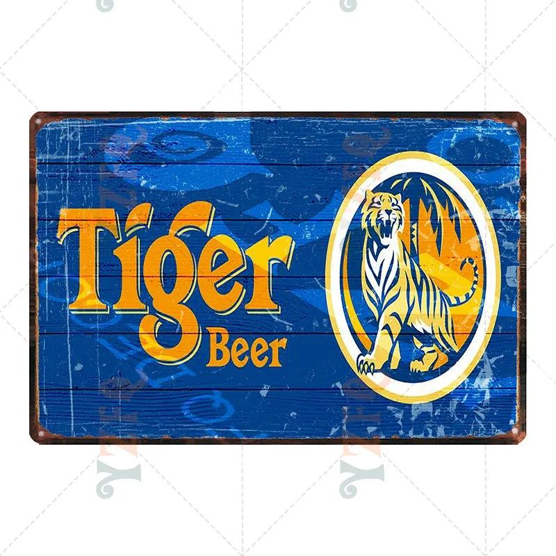 Japanese Beer. Thai Beer. Singapore Beer Vintage Metal Plates For Wall Bar Home Pub Art Kitchen Coffee  Decor 30X20CM DU-10008B