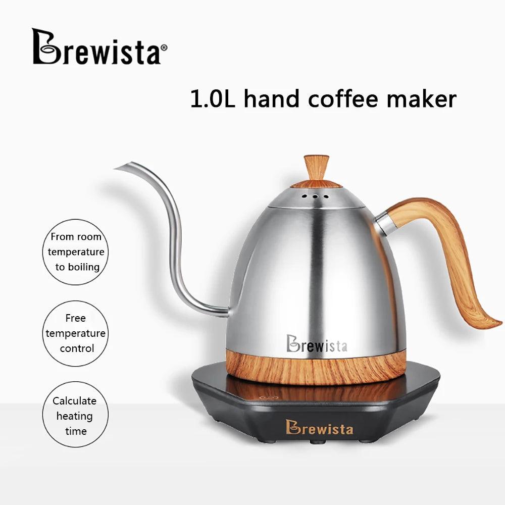 Brewista 600ml Coffee Kettle, Tea Kettle, Swan Neck, Fine Spout, Thermostat, Smart Digital Stainless Steel Electric Kettle