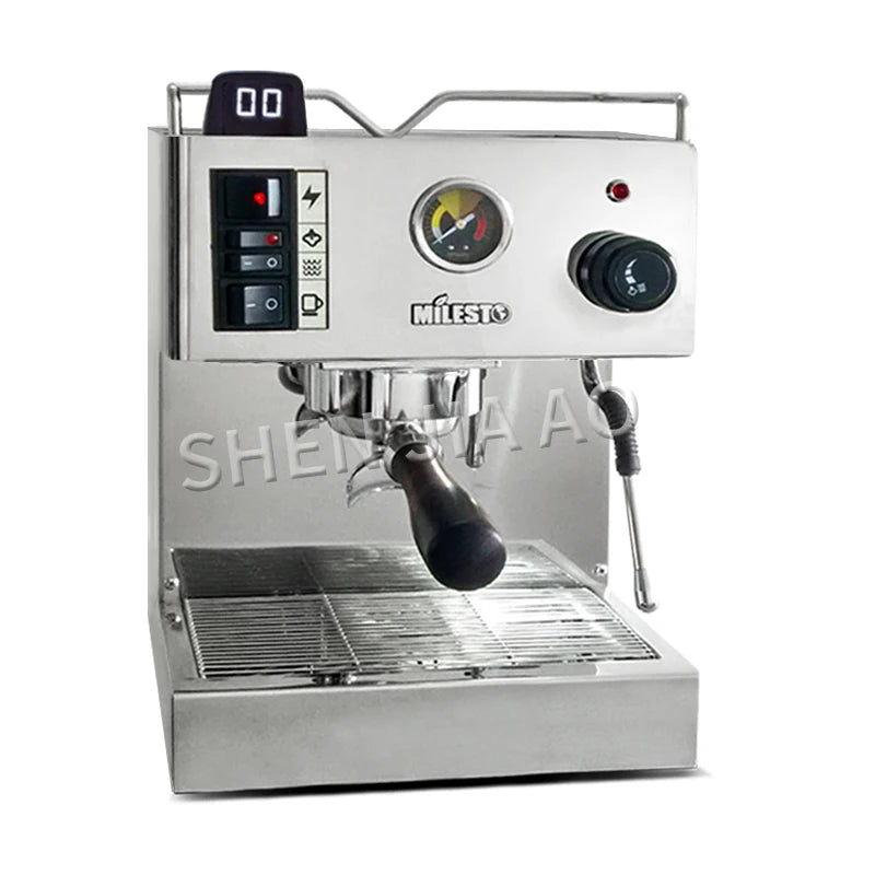 EM-18 Household Coffee Machine Italian Semi-Automatic Coffee Machine Stainless steel Espresso 9Bar Coffee machine 220V