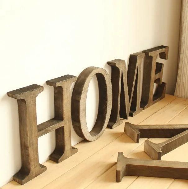 20cm Tall Vintage Wood English Letter Retro Creative Alphabet Numbers Home Bar Coffee Wedding Decoration Wood Craft - Costa Rica Coffee Friends