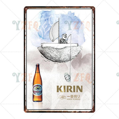 Japanese Beer. Thai Beer. Singapore Beer Vintage Metal Plates For Wall Bar Home Pub Art Kitchen Coffee  Decor 30X20CM DU-10008B