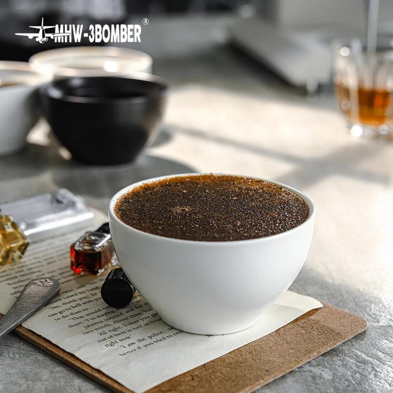 MHW 3BOMBER Coffee Cupping Bowl Ceramic Measuring Bowls 200ml Food Measuring Cups Home Kitchen Accessories Barista Cupping Tools