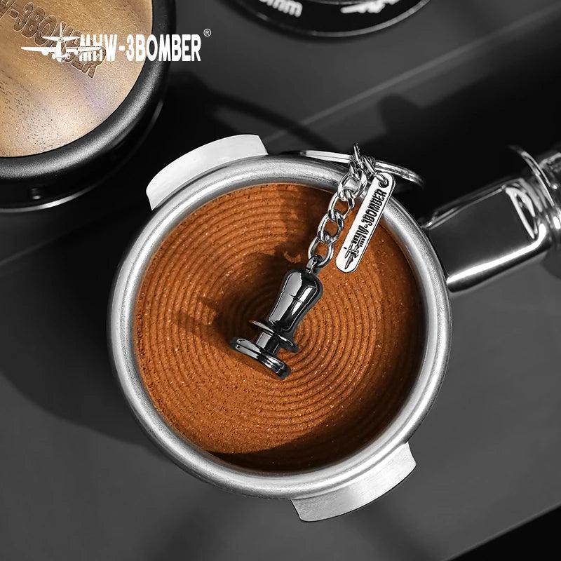 MHW-3BOMBER Key Ring Coffee Accessories Milk Pitcher Espresso Tamper Mini Souvenir Key Chain Chic Home Barista Birthday Gift