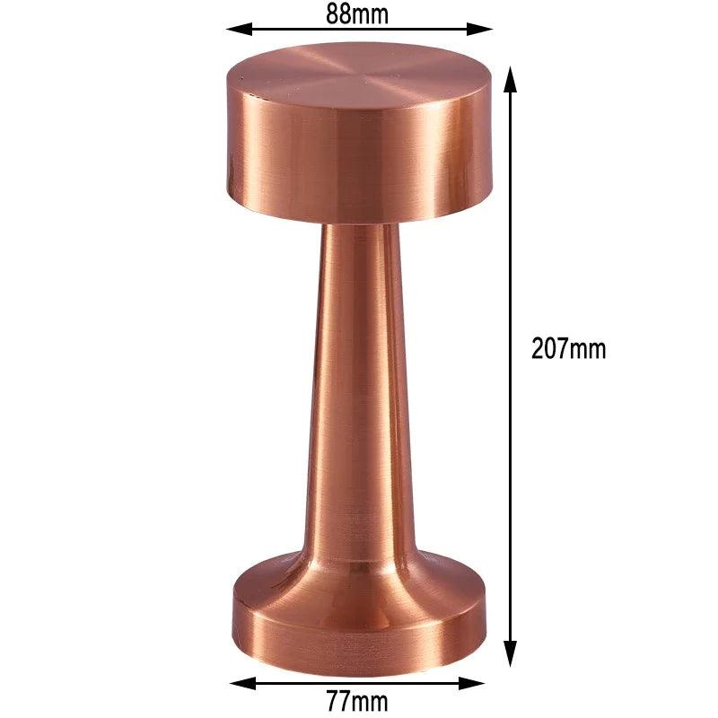 LED Table Lamp Retro Metal Desk Lamp Touch Sensor Rechargeable Night Lights for Bar Coffee Table Restaurant Decoration Light