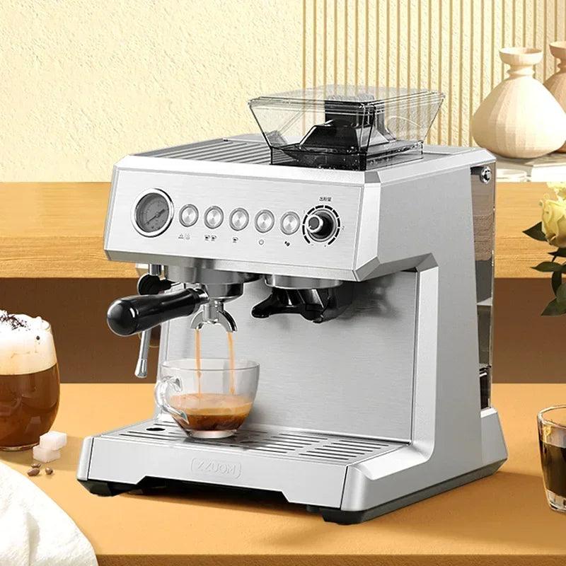 New Espresso Coffee Machine Espresso Maker 20bar Pump Pressure with Grinder Steam Milk Frother Semi-Automatic Coffee Maker