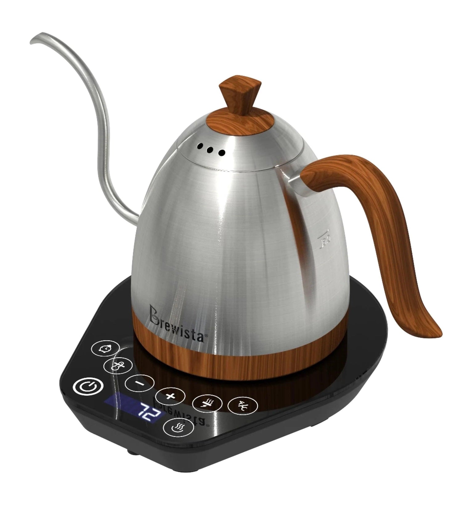 Brewista 0.6L 1.0L Stainless Steel Gooseneck Tea Kettle with LCD Display Precise Digital Temperature Control Coffee Maker