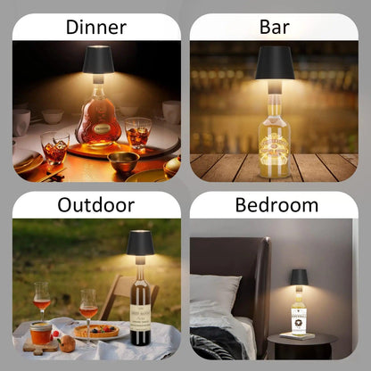 Creative Wine Bottle Table Lamp Detachable Rechargeable Decorative Bar Cordless Design LED Coffee Shop Atmosphere Night Light