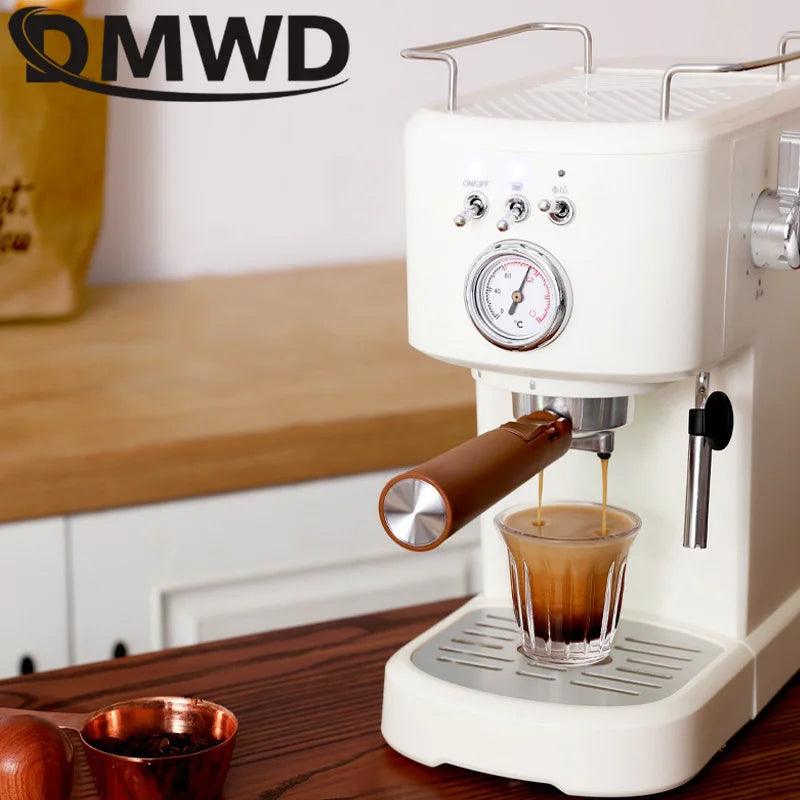 20Bar Italian Type Coffee Maker Semi-Automatic Espresso Coffee Machine Steam Milk Frother Foamer Latte Cappuccino Fancy Coffee