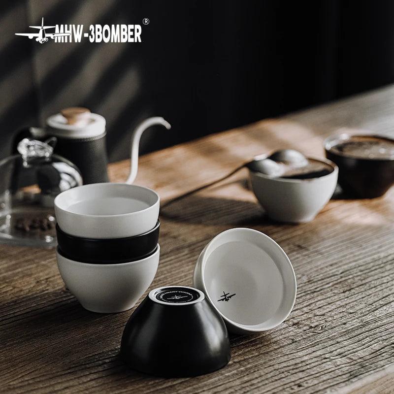 MHW 3BOMBER Coffee Cupping Bowl Ceramic Measuring Bowls 200ml Food Measuring Cups Home Kitchen Accessories Barista Cupping Tools