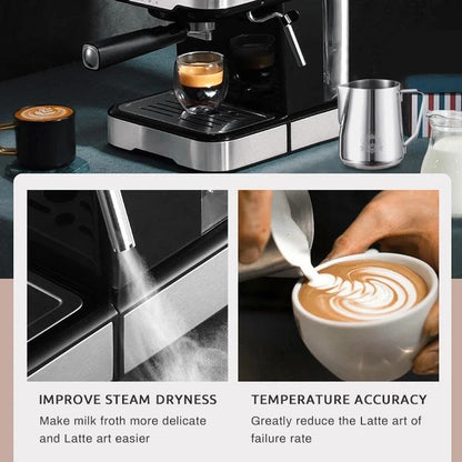 HiBREW  3 in 1 Semi Automatic Espresso Cappuccino Latte Coffee Machine Automatic Milk Froth Ground Coffee Stainless Steels H13A