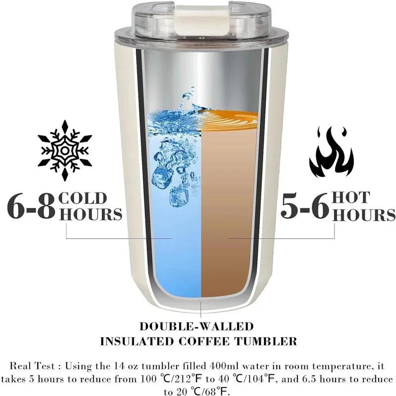 SMEG 240ML 5-Colors Coffee Beverage Cup Travel Portable Drinking Cup Stainless Steel Vacuum Leak proof Coffee Thermos