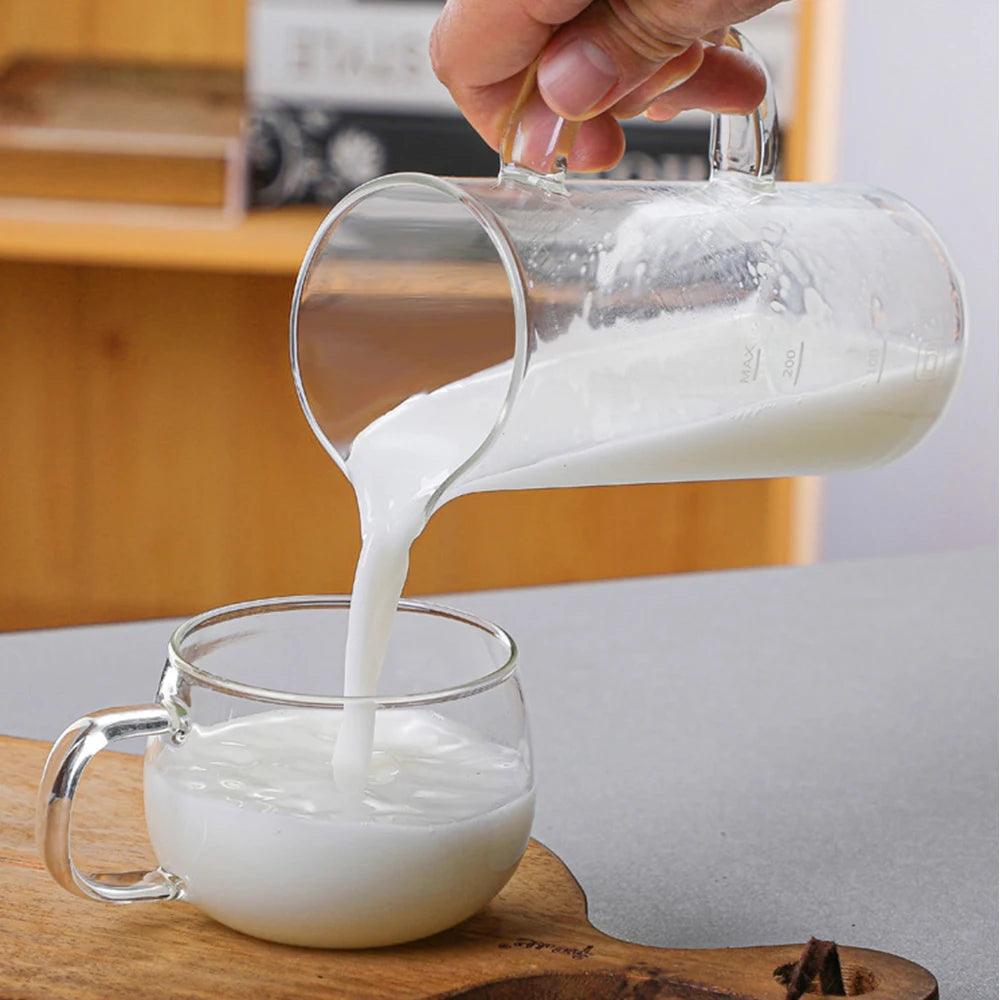 Manual Milk Frother Glass Milk Foamer Coffee Pot Glass Mesh French Press Coffee Maker Frother Jug Mixer Creamer Kitchen Tools