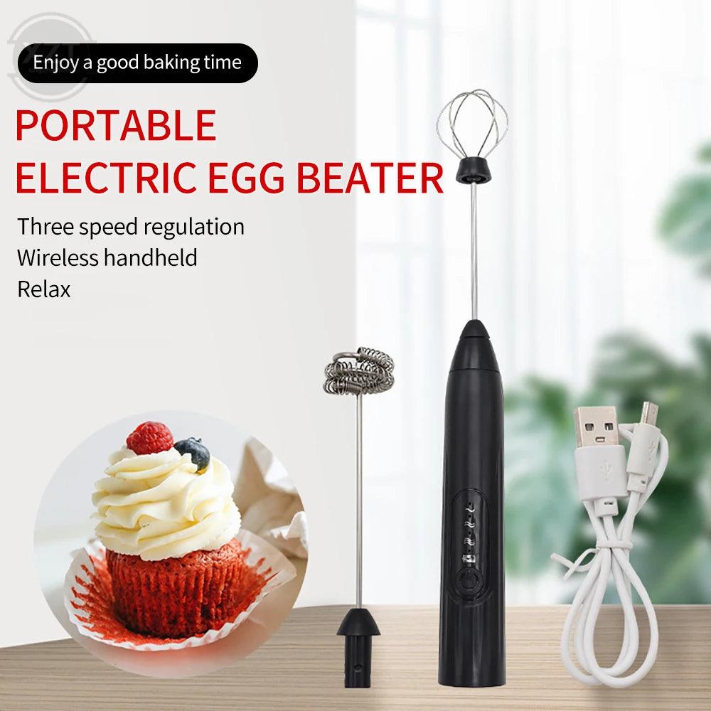 Mini Mixers Electric Handheld Milk Frother Rechargeable Coffee Foamer Stirrer for Cappuccino Latte Egg Mix