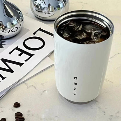 SMEG 240ML 5-Colors Coffee Beverage Cup Travel Portable Drinking Cup Stainless Steel Vacuum Leak proof Coffee Thermos