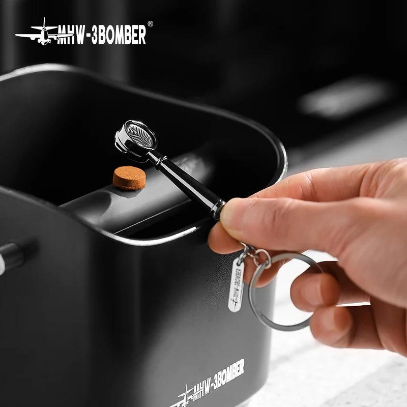 MHW-3BOMBER Key Ring Coffee Accessories Milk Pitcher Espresso Tamper Mini Souvenir Key Chain Chic Home Barista Birthday Gift