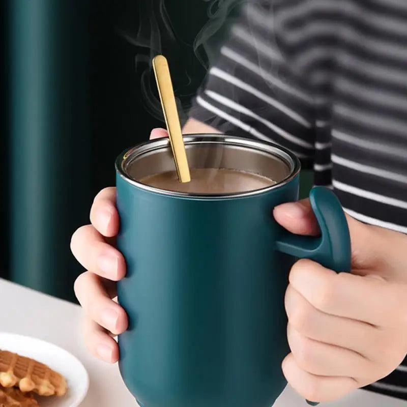 500ml Coffee Cup Large Cap Stainless Steel Mug With Lid Coffee Milk Cup Tea Coffee Mug Gift For Kitchen