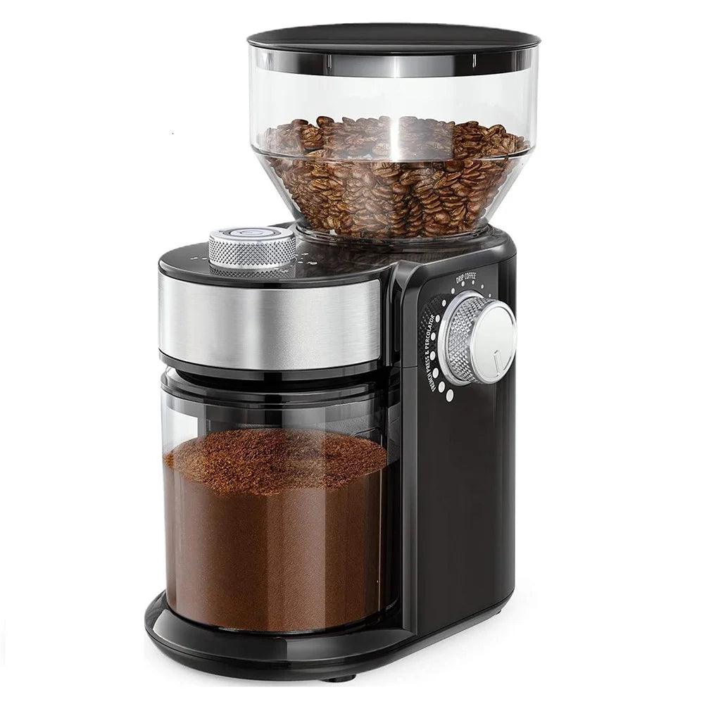 220V Espresso Electric Burr Coffee Grinder Home Kitchen Adjustable Coffee Bean Grinding Machine For Drip And Percolator Coffee - Costa Rica Coffee Friends