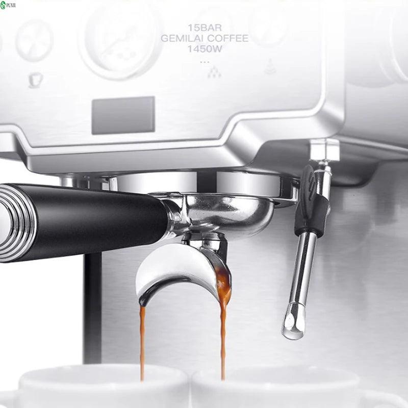 Italian coffee machine, small household semi-automatic concentration and extraction, steam frothing