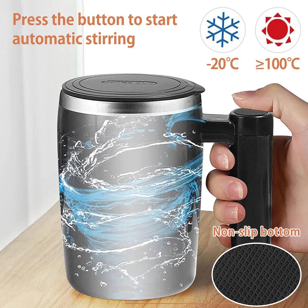 380ML Self Stirring Mug Coffee Cup Rechargeable Automatic Magnetic Stirring Coffee Mug Auto Self Mixing Stainless Steel Cup