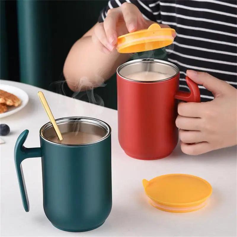 500ml Coffee Cup Large Cap Stainless Steel Mug With Lid Coffee Milk Cup Tea Coffee Mug Gift For Kitchen