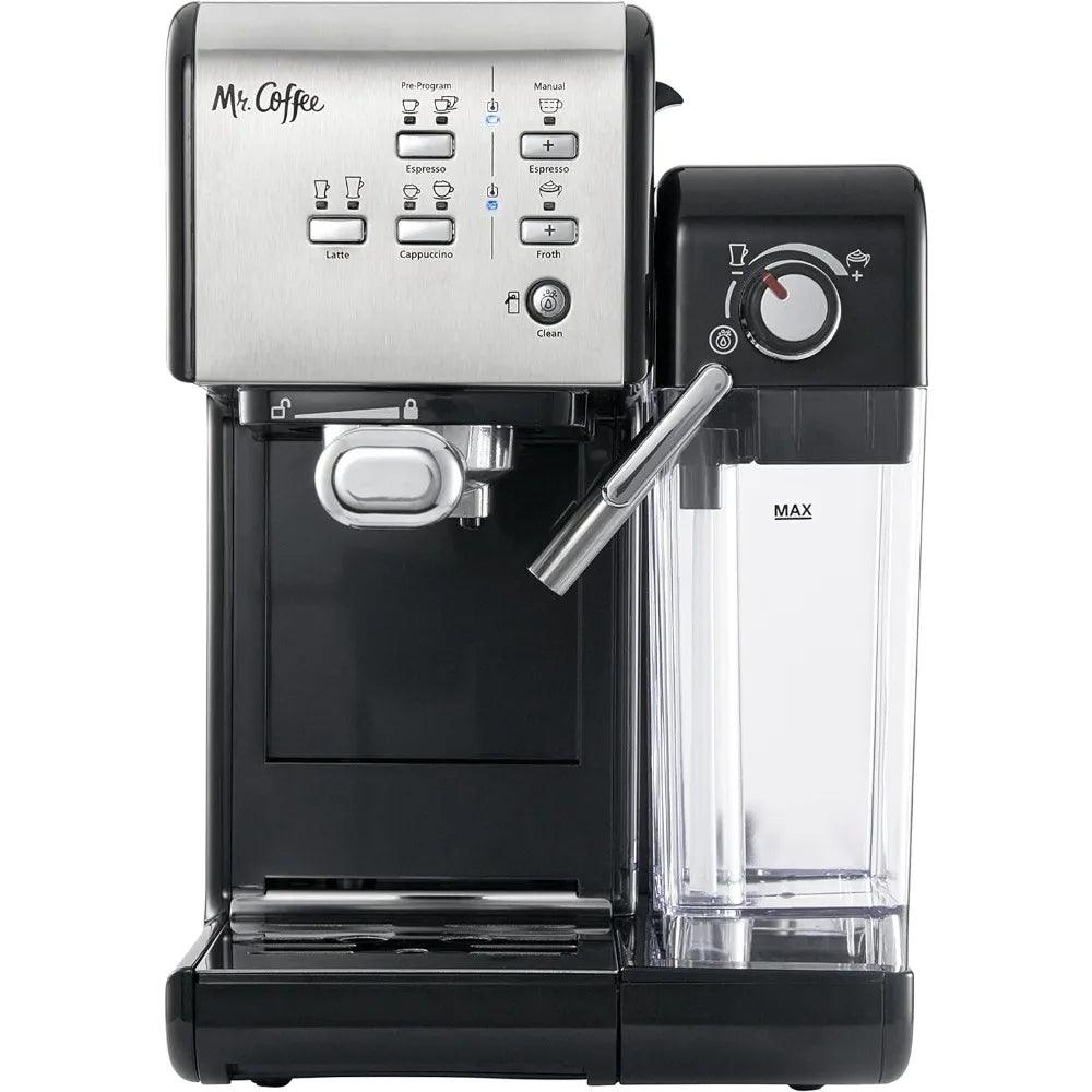 Mr. Coffee Espresso and Cappuccino Machine, Coffee Maker with Automatic Milk Frother and 19-Bar Pump, Stainless Steel