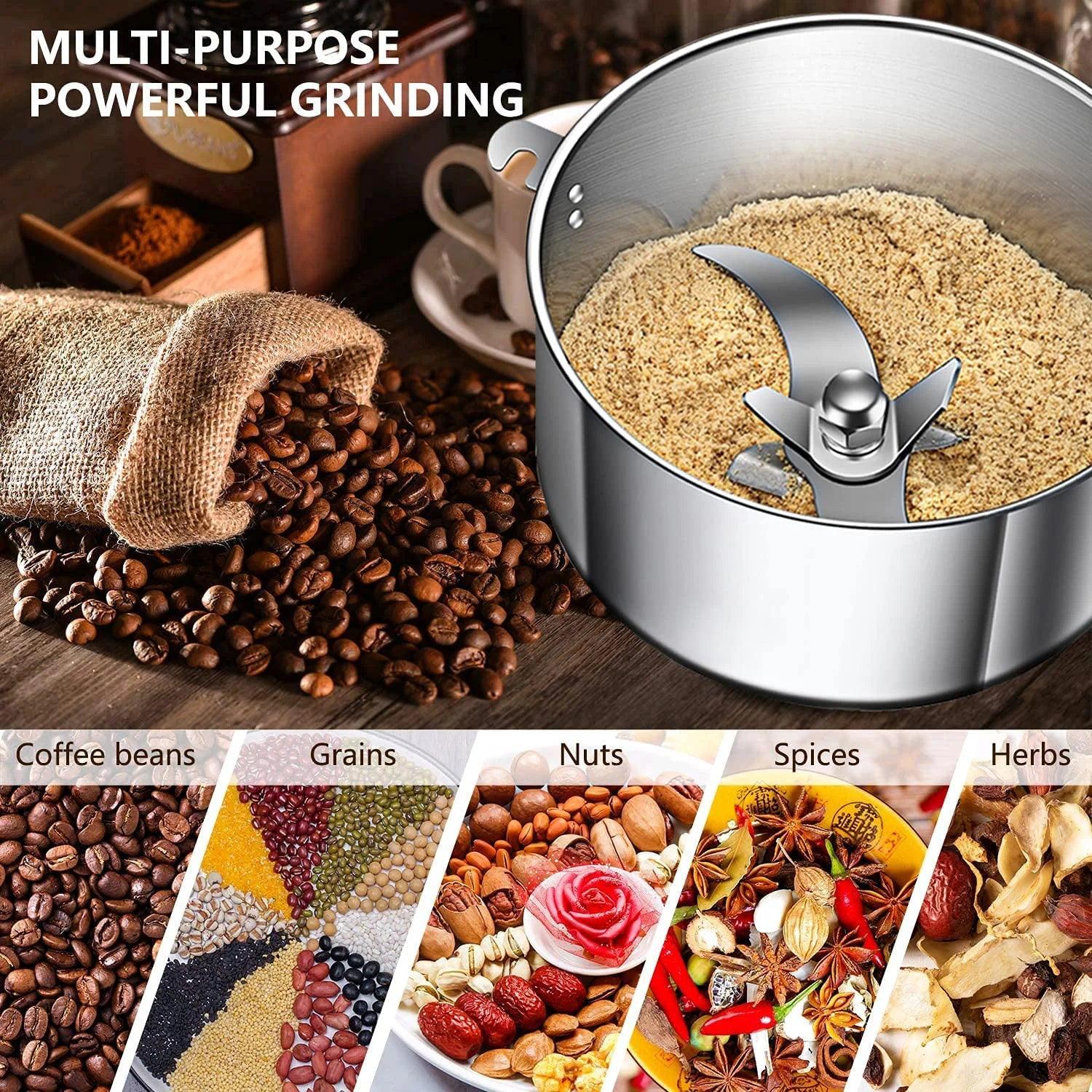 Parts Free Big Capacity 750G/1000G/2500G Herb Grinder Coffee Machine Grain Spices Mill Medicine Wheat Mixer Dry Food Grinder