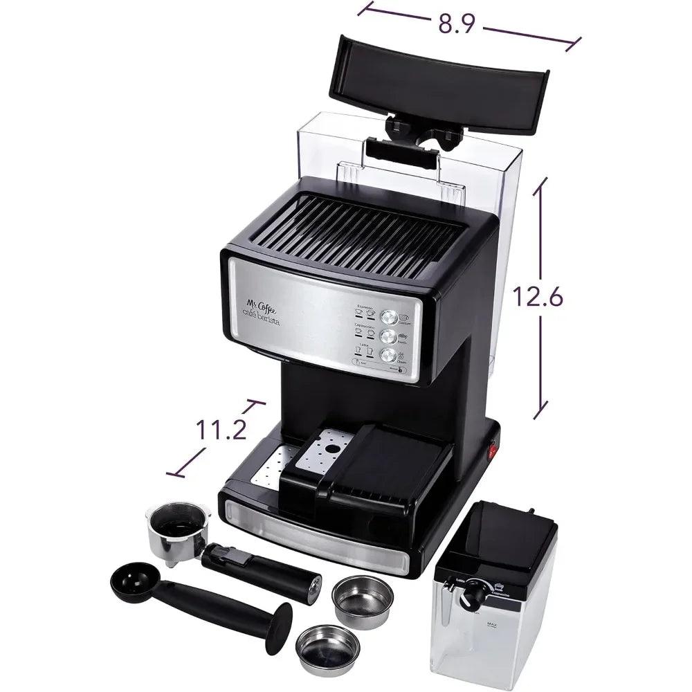 Mr. Coffee Espresso and Cappuccino Machine, Programmable Coffee Maker with Automatic Milk Frother and 15-Bar Pump