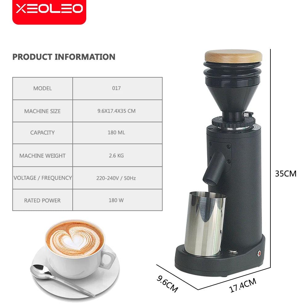 XEOLEO Electric Coffee grinder 40mm Conical burr grinder blow hopper Titaninum/SS 150W Coffee bean grinder machine Coffee miller