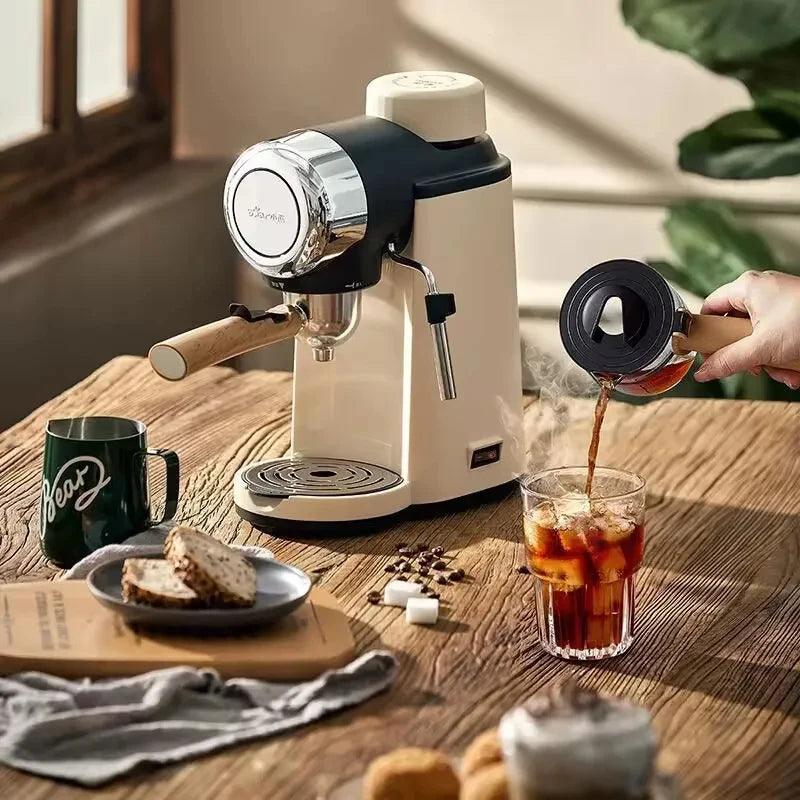 New 2024 Italian coffee maker household small semi-automatic office extraction and foam integrated machine brewing coffee pot