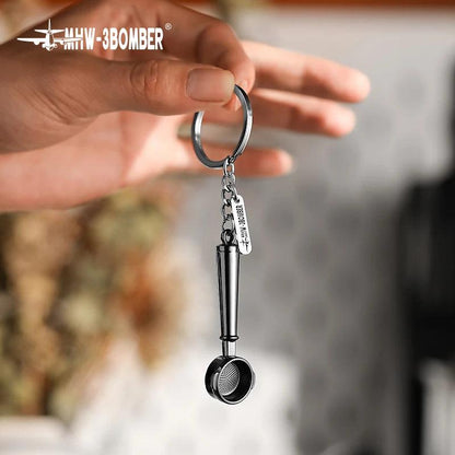 MHW-3BOMBER Key Ring Coffee Accessories Milk Pitcher Espresso Tamper Mini Souvenir Key Chain Chic Home Barista Birthday Gift