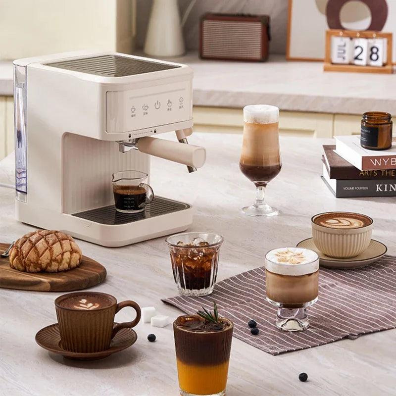 Italian Coffee Machines Professional Espresso Coffee Maker Semi Automatic Latte Cappuccino milk frother Electric espresso maker