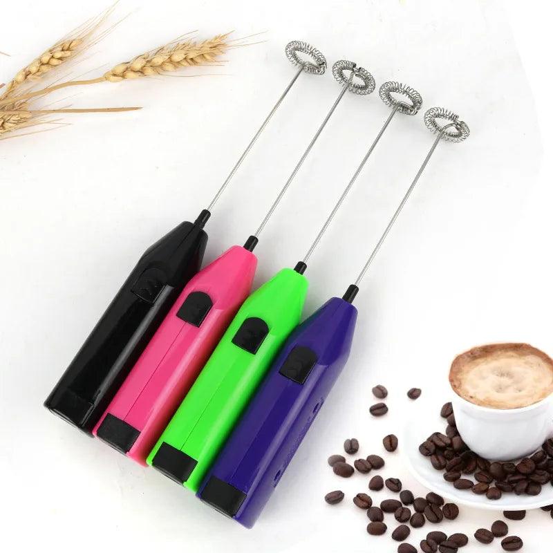 1pc Milk Drink Coffee Whisk Mixer Electric Egg Beater Frother Foamer Mini Handle Stirrer Practical Kitchen Cooking Tool