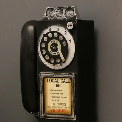 Retro Vintage Telephone Model Wall Hanging Furniture Phone Crafts Gift for Coffee Bar Old Antique House Phones Statue Decoration