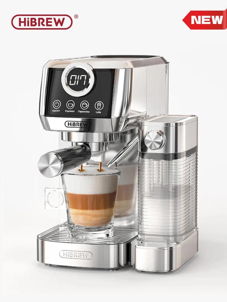 HiBREW  3 in 1 Semi Automatic Espresso Cappuccino Latte Coffee Machine Automatic Milk Froth Ground Coffee Stainless Steels H13A